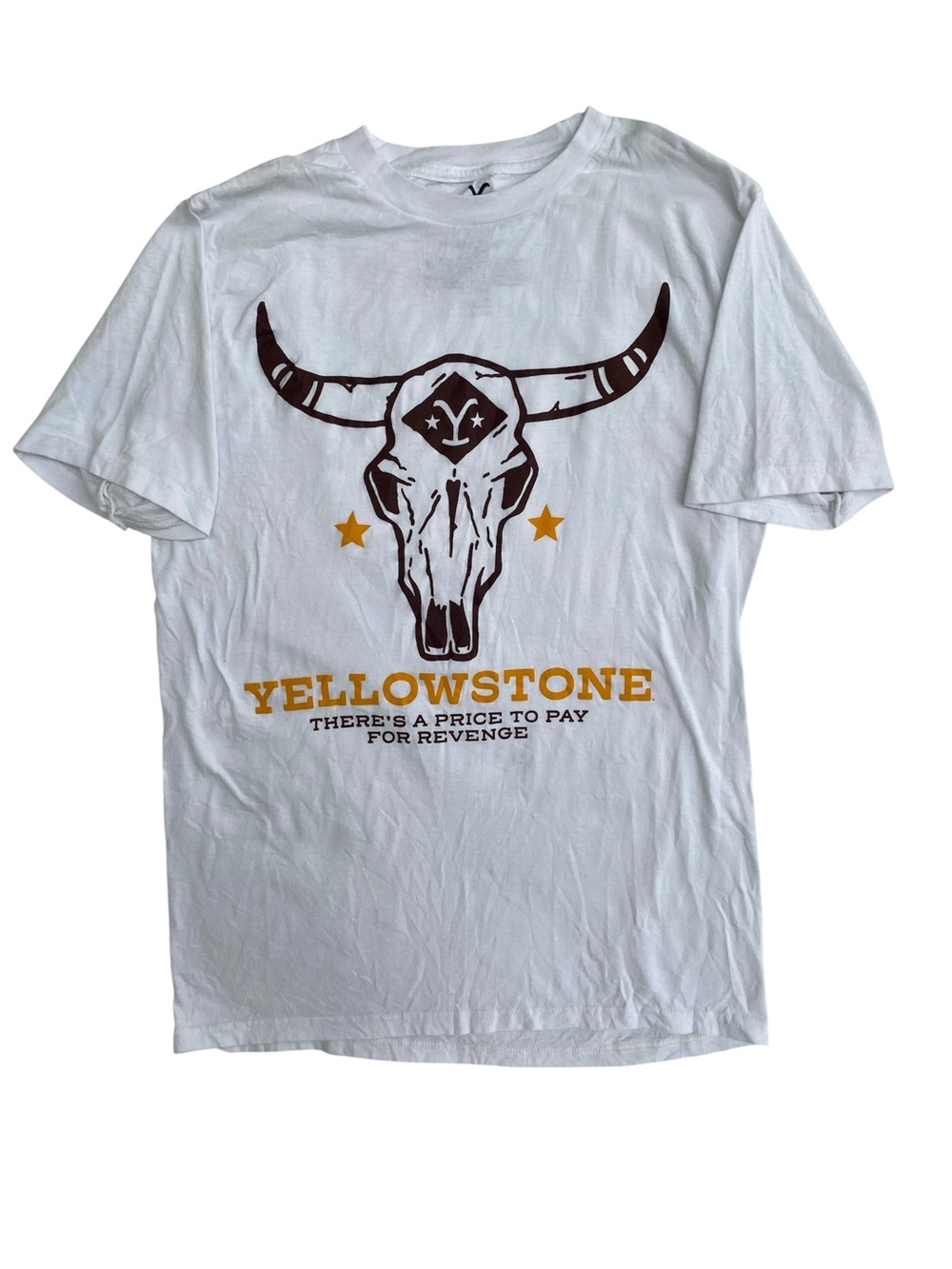 Yellowstone White Short-Sleeve Graphic Tee